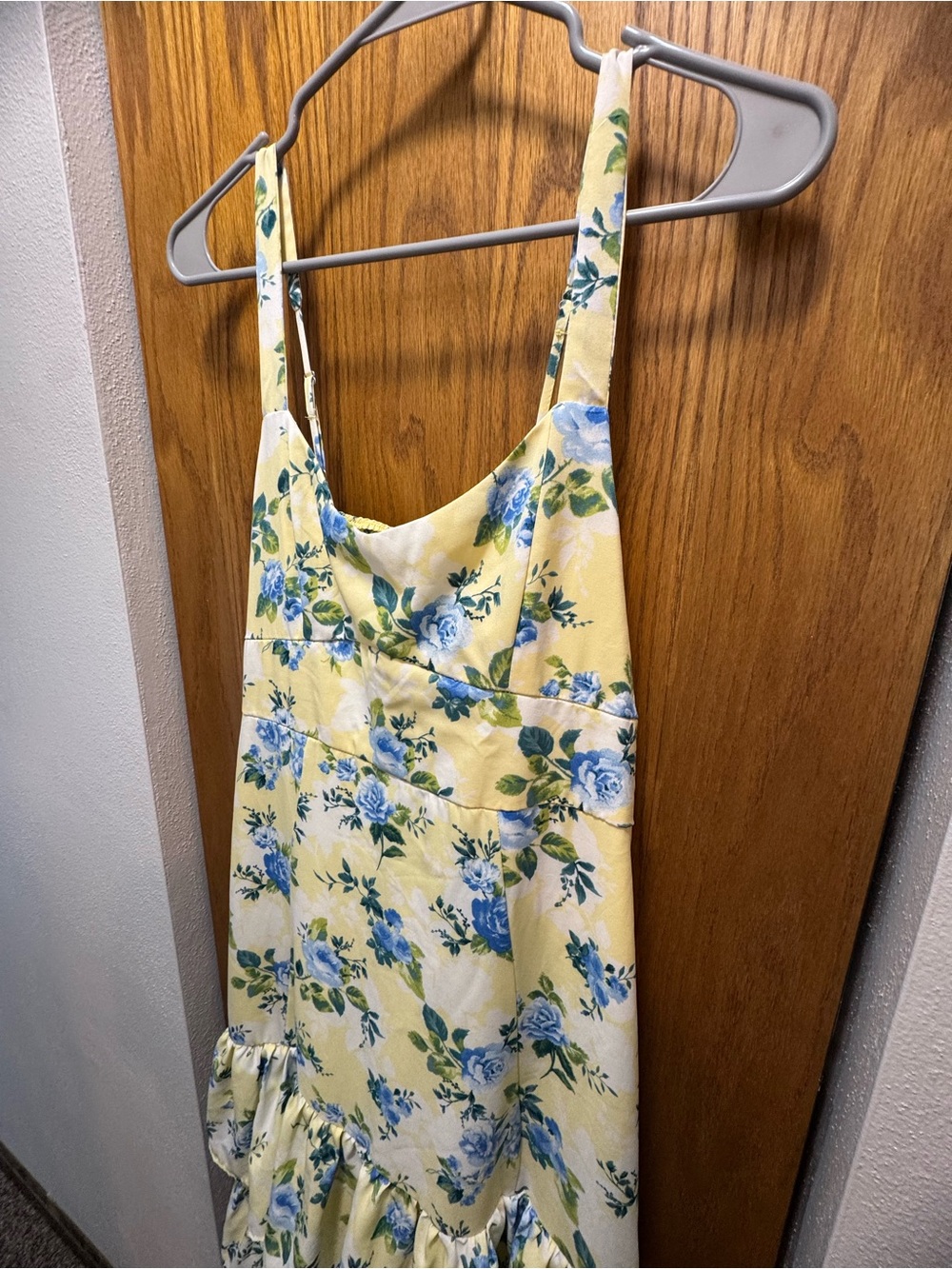 Yellow Floral Ruffle Sundress - Picture 2 of 5